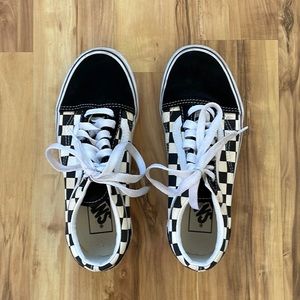 Old Skool Checker Vans | Black/White | Size : US Women 5